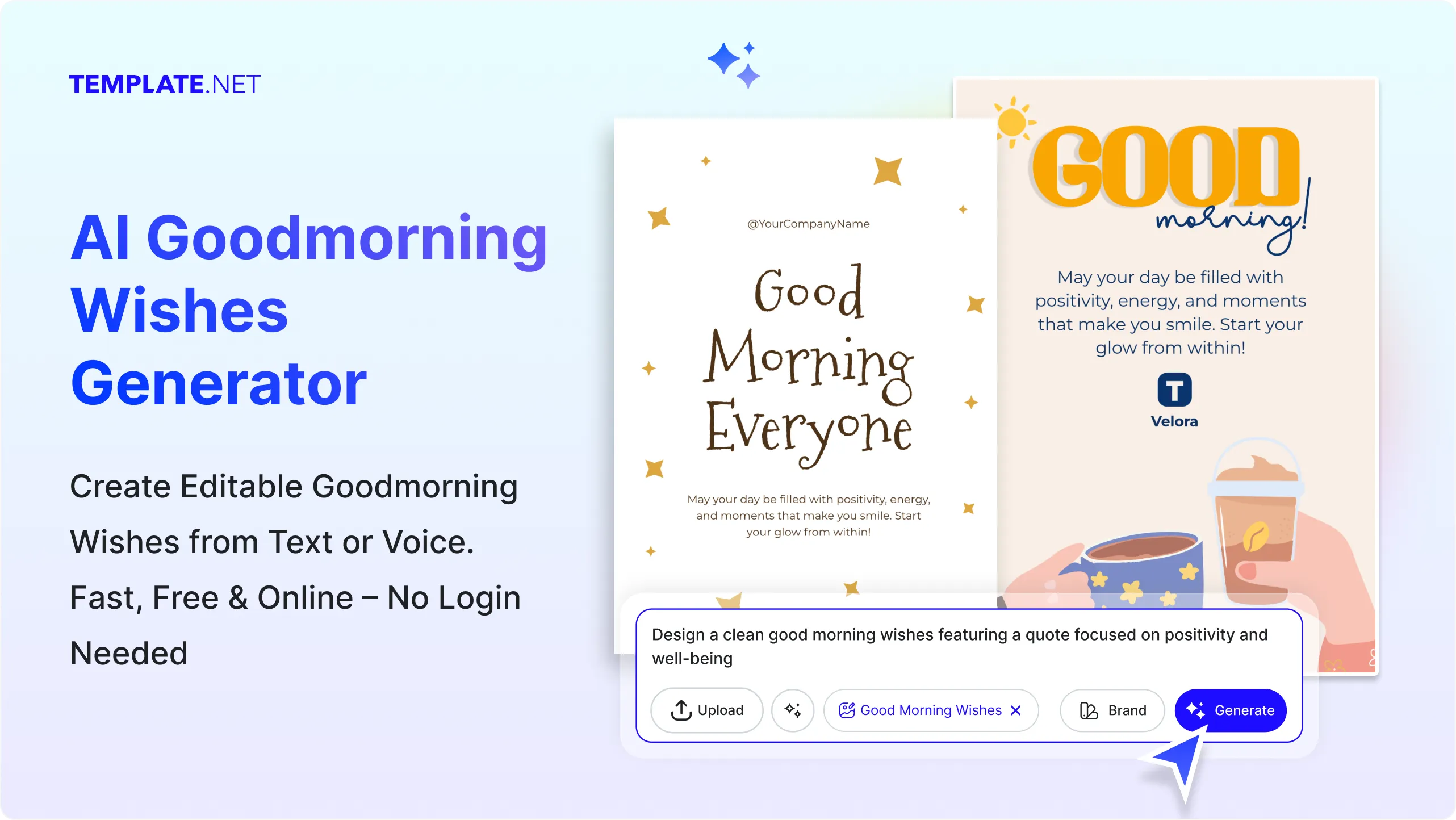Free AI Good Morning Wishes Generator, Free Online Morning Message Maker